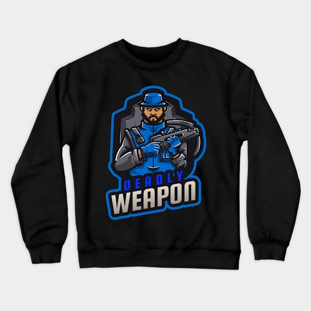 Deadly weapon bearded man Crewneck Sweatshirt by Storeology